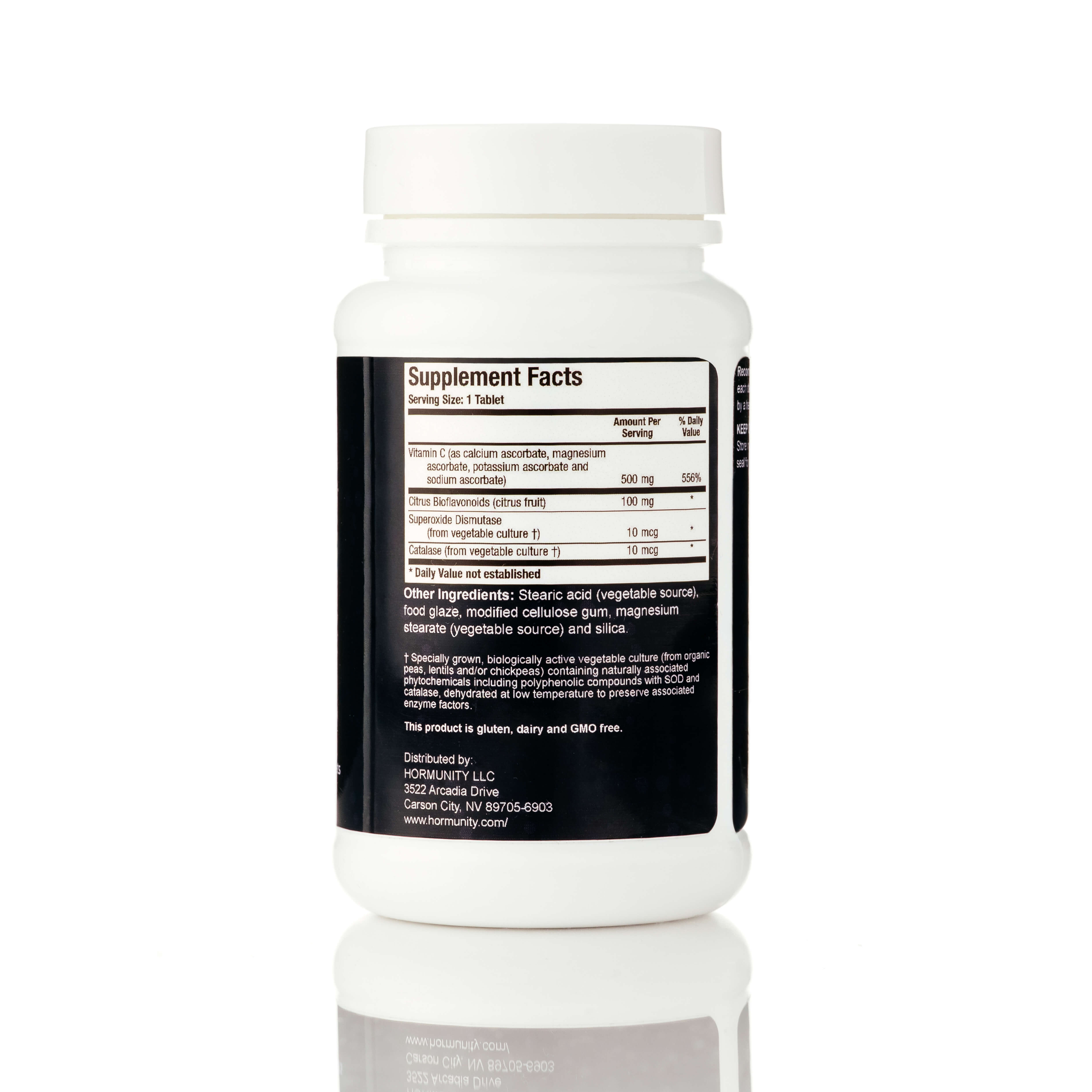 Vitamin C with Bioflavonoids Supplement Facts label