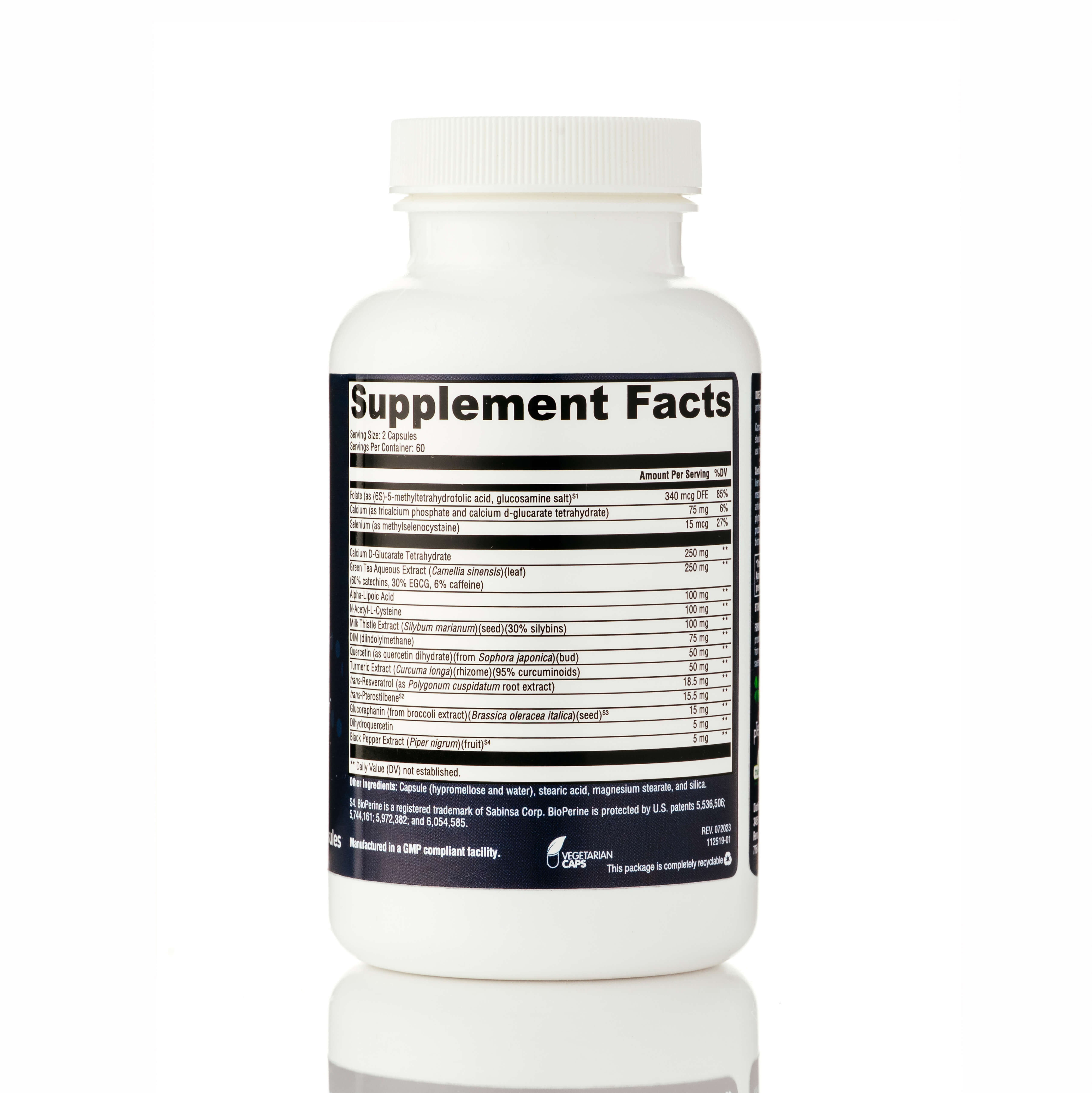 XenoDetox Shield Supplement Facts label