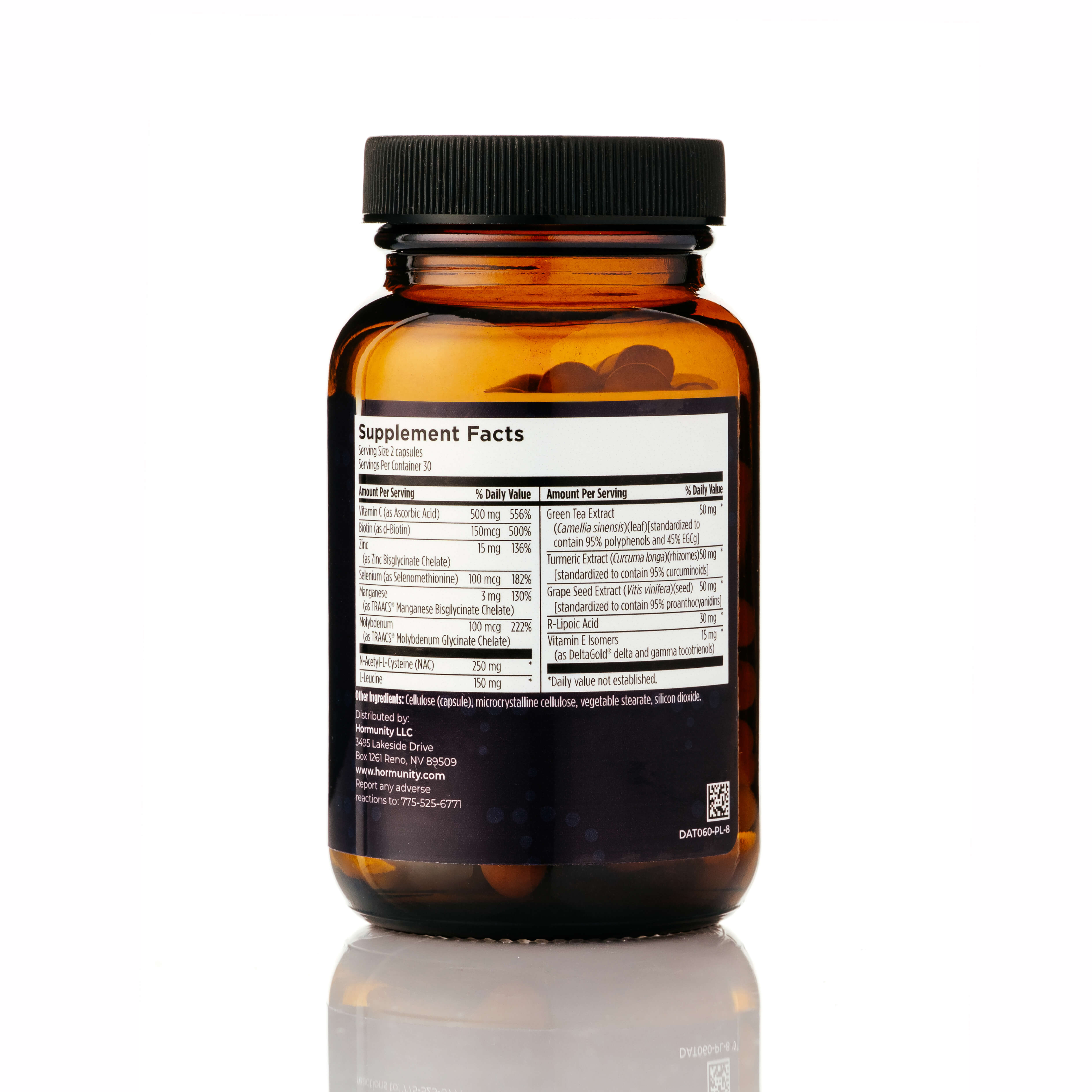 Detox Boost Glutathione Production Supplement Facts label