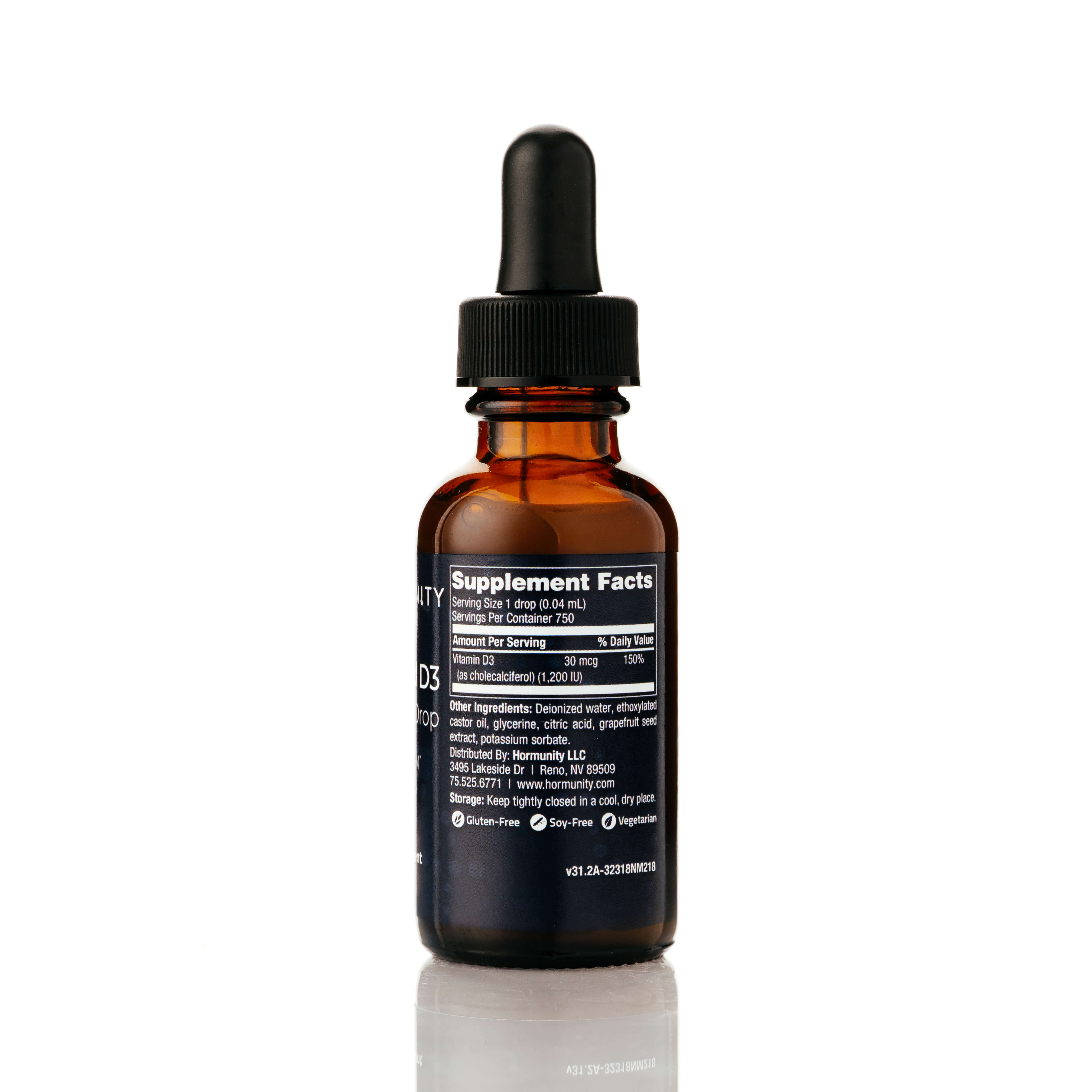 Micellized D3 1200 IU Supplement Facts label
