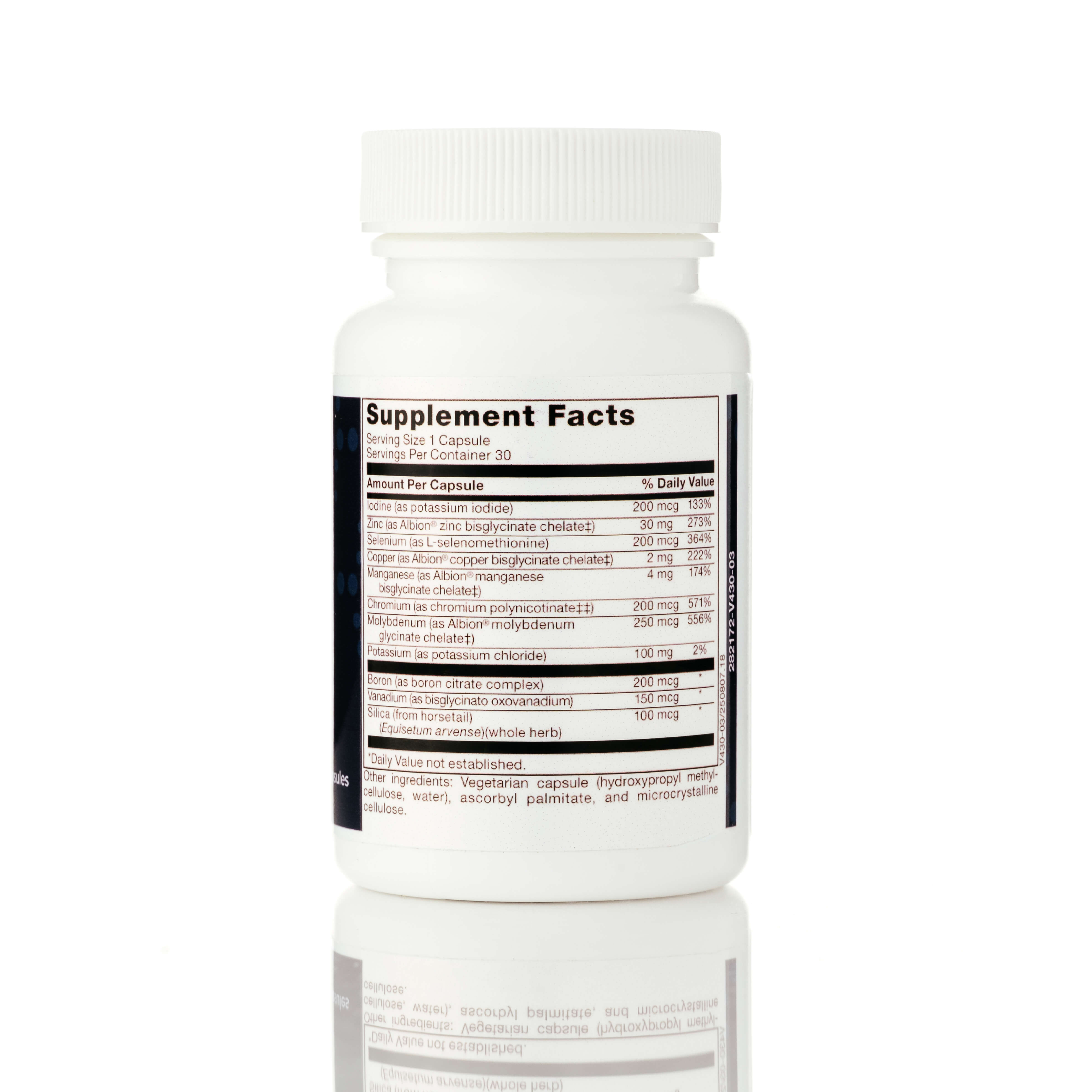 Mineral Essentials Complex Supplement Facts label