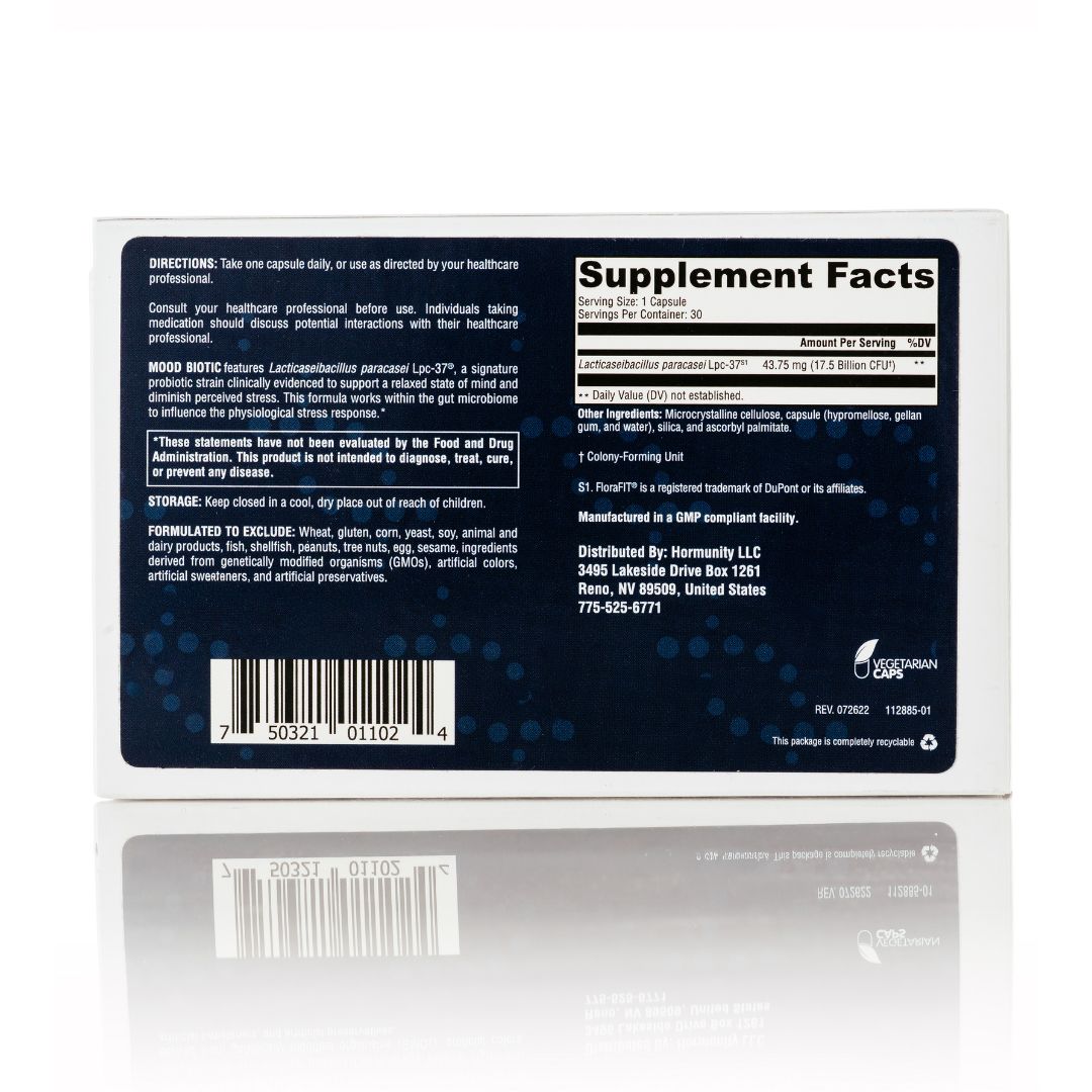 Mood Biotic Psycobiotic Supplement Facts label