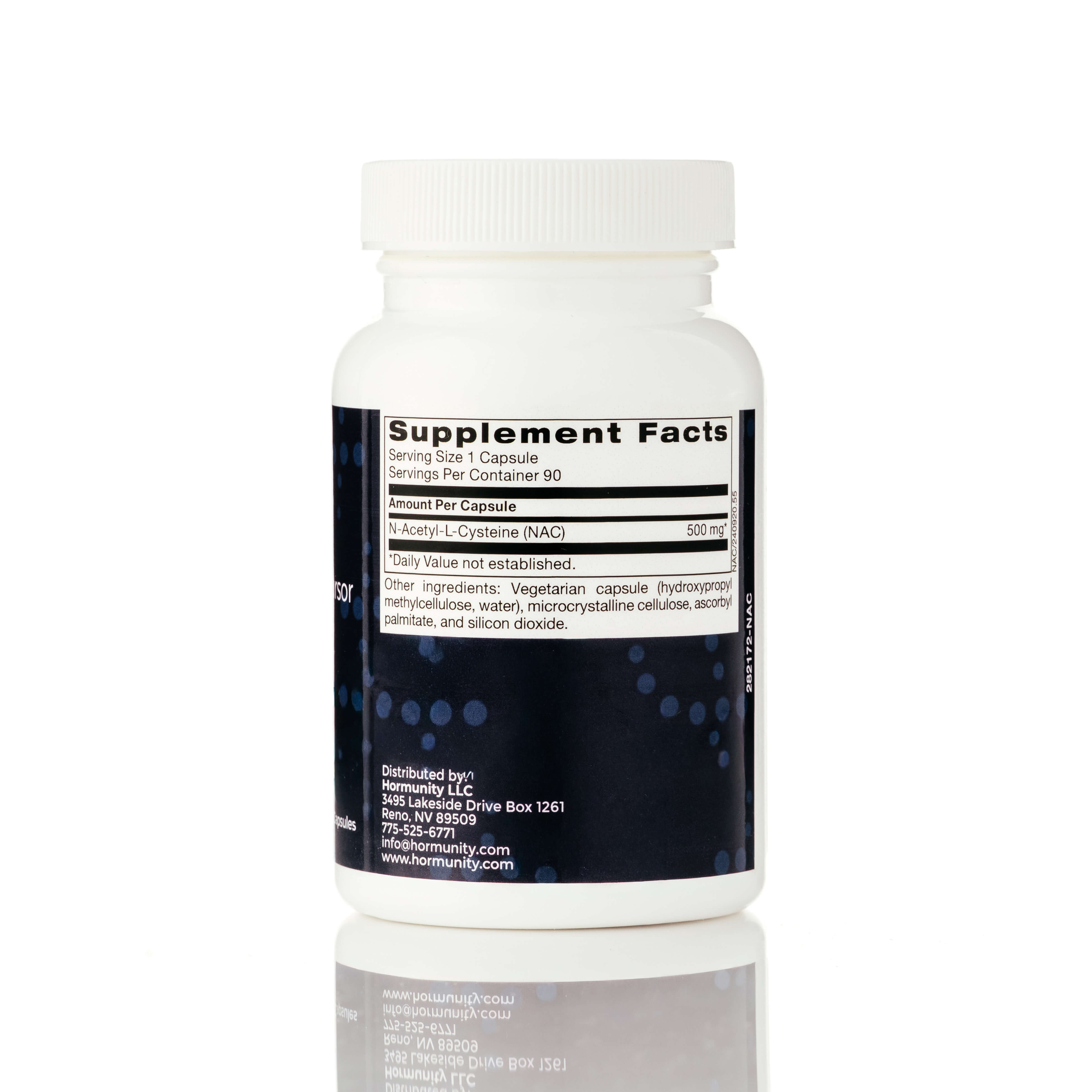 NAC Glutathione Precursor Supplement Facts label