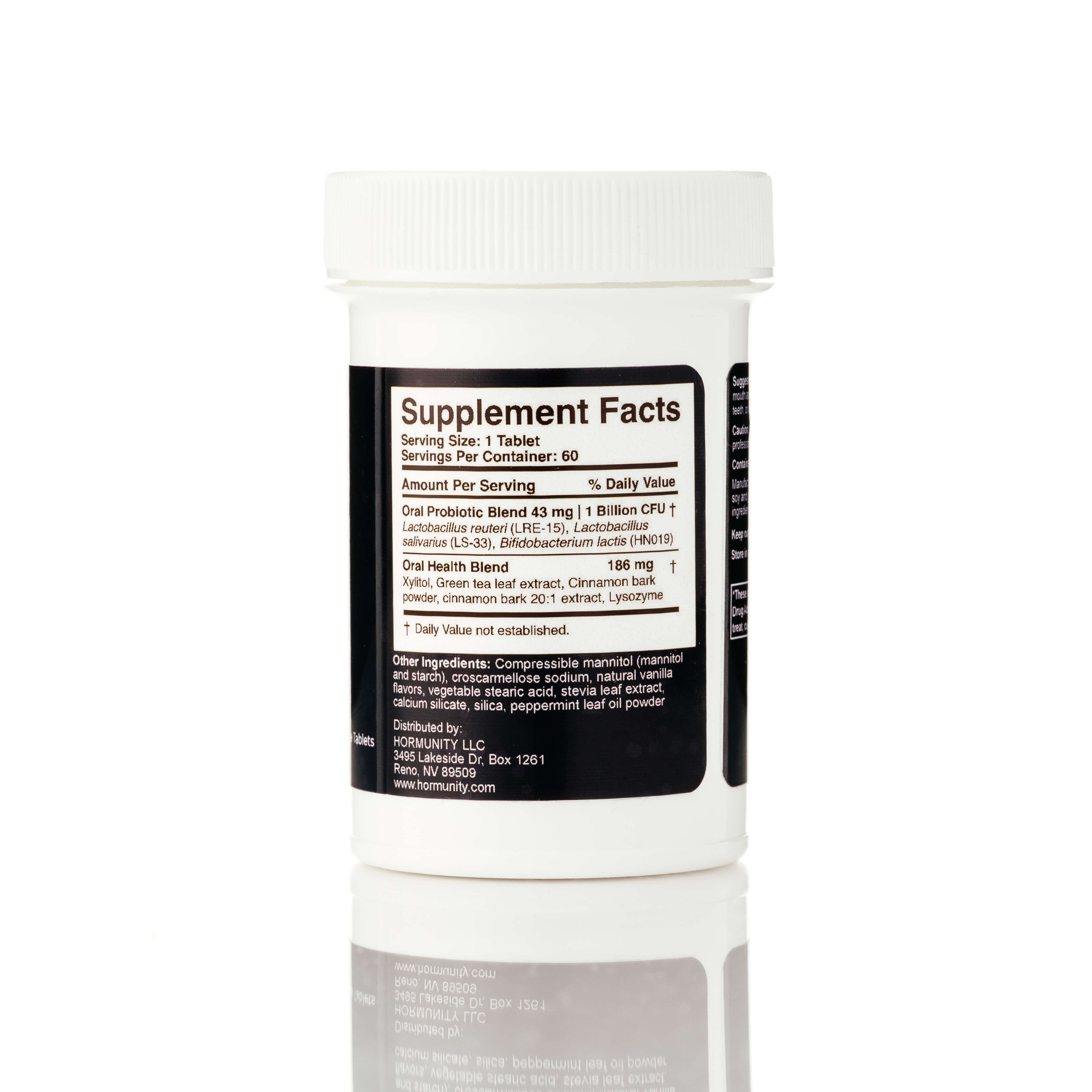 Oral Biome Health Supplement Facts label