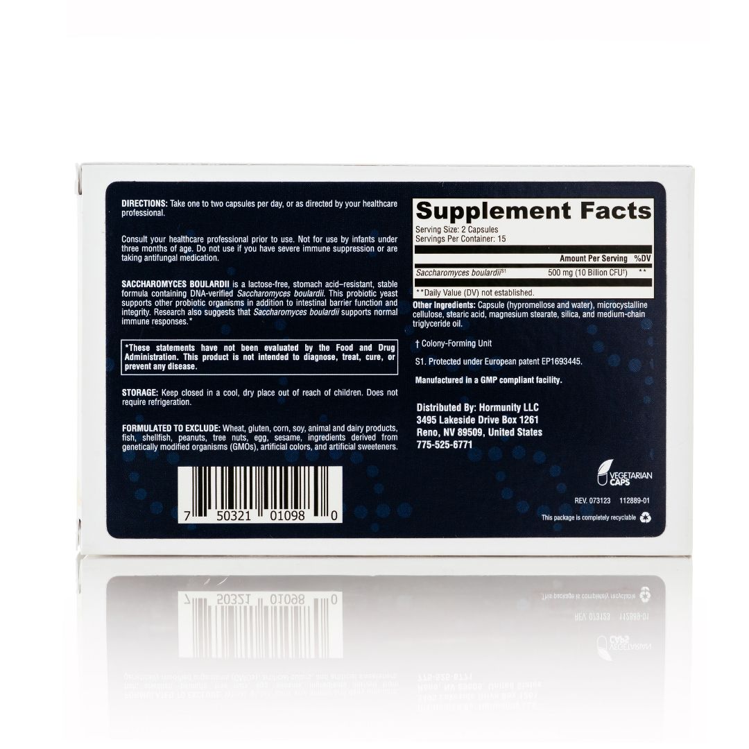 Saccharomyces Boulardii 10 Billion CFU Supplement Facts label